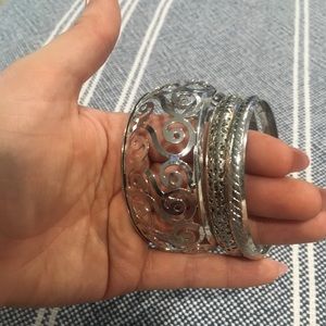 Silver Bracelets Set